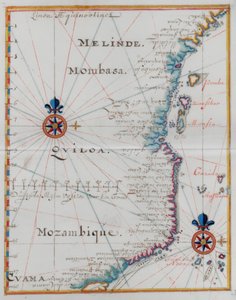Mappa di Mombasa, Africa Orientale