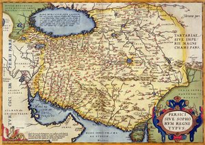 Mappa della Persia, da Theatrum Orbis Terrarum, pub. da Abraham Ortelius, Anversa, c.1590