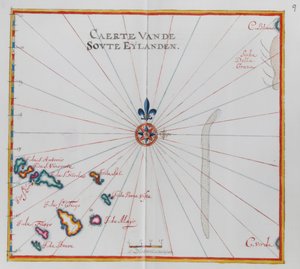 Mappa delle isole di Capo Verde da Dutch School