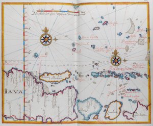 Mappa delle isole di Giava; Madura; Bali e altre isole da Dutch School