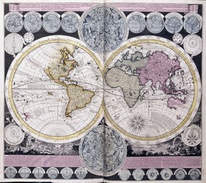 Mappa del mondo, c.1717 da Dutch School