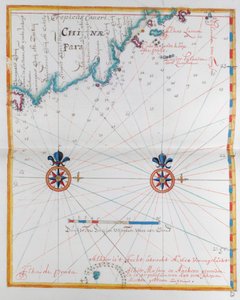 Mappa di una piccola parte della costa della Cina da Dutch School