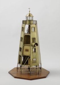 Modello del faro di Duiveneiland a Giava da Dutch School