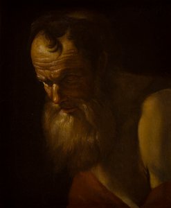 Ritratto di un santo (frammento) da Dutch School