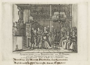 Battesimo Remonstrant di donna africana a Delft da Dutch School