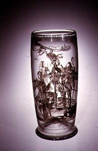 Humpen smaltato seppia, inizio XVII secolo
