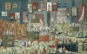 Negozio che vende merci cinesi, 1680-1700 da Dutch School