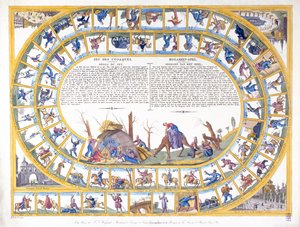 Il gioco dei cosacchi con illustrazioni di diversi tipi di soldati russi, c.1815-16