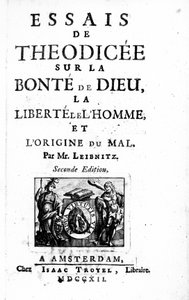 Pagina del titolo di Theodicee di Gottfried Leibniz, seconda edizione pubblicata 1712