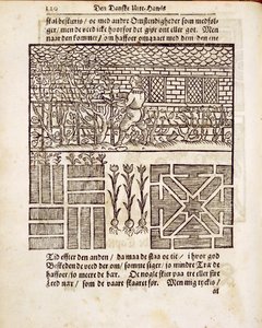 Addestramento e piantagione nel giardino, da Il Giardiniere Olandese, di Johann van der Groen, pubblicato 1699 da Dutch School
