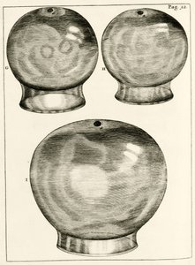 Vari bicchieri per coppettazione, da Exercitationes Practicae circa Medendi Methodum di Frederik Dekkers, 1694 da Dutch School