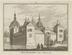 Vista del Castello di Endegeest, Oegstgeest, Paesi Bassi da Dutch School