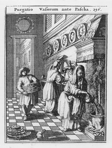 Lavaggio dei vasi domestici prima della Pasqua (Purgatio Vasorum ante Pascha), illustrazione da 