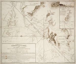 La strada e il porto di St. John nell