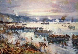 Lo sbarco degli australiani a Gallipoli, aprile 1915 da E.S. Hodgson