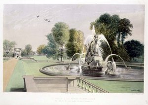 Fontana di San Giorgio e il Drago, Holkham, pub. da Thomas McLean da E. Adveno Brooke