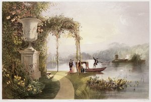 Il lago, giardini di Trentham Hall, da 