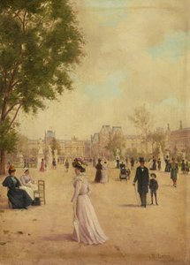 I giardini delle Tuileries da E. Baré