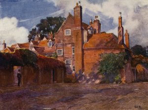 Eton: Un angolo del cortile di Weston da E. D. Brinton