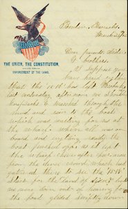 Lettera firmata E.G. Black, Benton Barracks, Mo., ai suoi genitori, sorella e fratelli, 28 marzo 1862