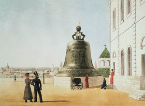 La Campana dello Zar nel Cremlino di Mosca, 1838 da E. Gilbertson