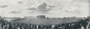 Partita di cricket tra Surrey e Australiani al Kennington Oval, c1896 da E Hawkins and Co