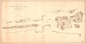 Le isole di Blackwell, Ward e Randall e le rive adiacenti dei fiumi East e Harlem dalla 51ª strada di New York a Lawrence