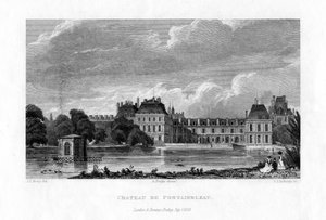 Chateau de Fontainebleau, Francia, 1829 da E. I. Roberts