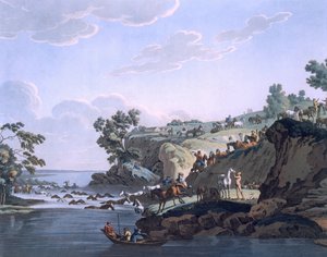 Cavalli che Attraversano un Fiume, 1812-13 da E. Karnejeff