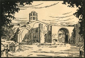 Les Alyscamps, Chapelle Shonorat - Gli Alyscamps e la Cappella St-Honorat, c1920s da E Laget