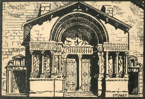 Portale della Chiesa di St-Trophime da E Laget