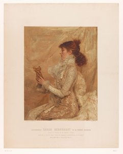 Ritratto di Sarah Bernhardt da E. Mémet