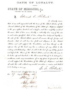 Giuramento di fedeltà di Edward E. Roberts del Missouri, Contea di St. Louis