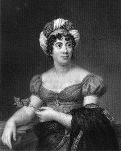Germaine de Stael, scrittrice francese, romanziera e propagandista politica, 1836 da E. Scriven