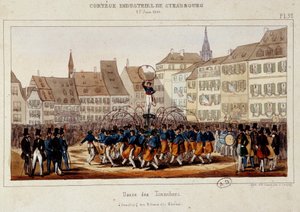 La danza dei bottai durante il corteo industriale a Strasburgo il 25 giugno 1840 da E. Simon
