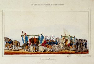 La danza dei birrai e dei bottai durante il corteo industriale a Strasburgo il 25/06/1840 da E. Simon