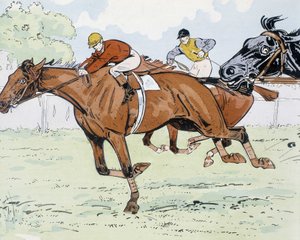 Cavalli da corsa - disegno di Thelem