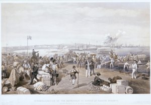 Sbarco della Spedizione a Kertch a Kamish Bournou, 1855 da E Walker