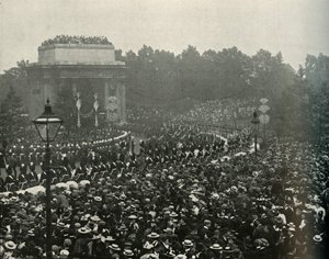 Arrivo del Primo Ministro canadese On. Wilfrid Laurier a Hyde Park Corner, 1897 da E. and S. Woodbury