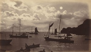 Effetto della luce lunare-Baia di Panama, 1877 da Eadweard Muybridge