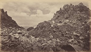 Quezaltenango dal cratere di un vulcano, 1877 da Eadweard Muybridge