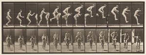 Tavola 168. Saltare; Sopra la schiena di un ragazzo (Salto della rana) da Eadweard Muybridge