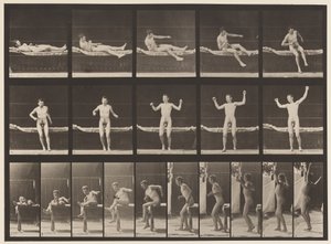 Tavola 260. Alzarsi dal divano e allungare le braccia, 1885 da Eadweard Muybridge