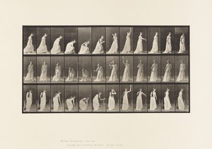 Raccogliere una palla e lanciarla da Eadweard Muybridge