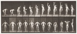 Sollevare un manubrio da 50 libbre; posare (tavola 321) da Eadweard Muybridge