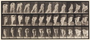 Toilette, indossare un vestito (tavola 416) da Eadweard Muybridge