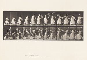 Piatto 424. Toilette; Alzarsi dalla sedia e mettersi lo scialle, 1885 da Eadweard Muybridge