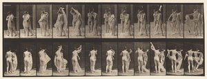 Piatto 428. Toilette; Due modelli, 1 si spoglia da Eadweard Muybridge