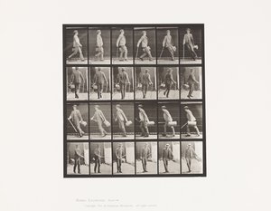 Tavola 49. Camminare e girarsi rapidamente da Eadweard Muybridge