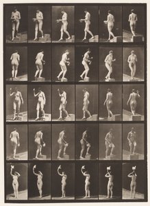 A, Scendere un gradino; B, Salire un gradino da Eadweard Muybridge